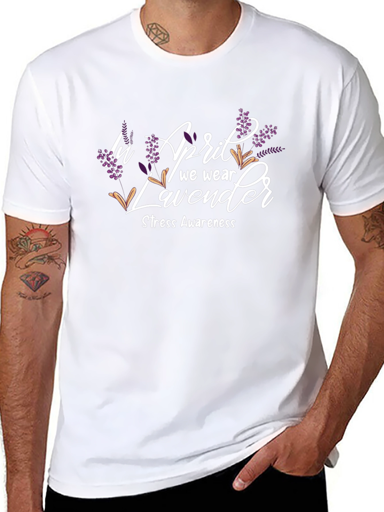 April Lavender Stress Awareness T-Shirt