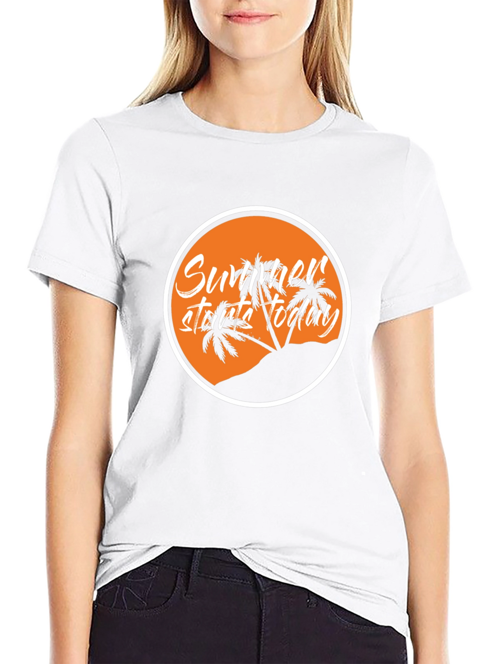 Summer Starts Today Graphic Black T-Shirt
