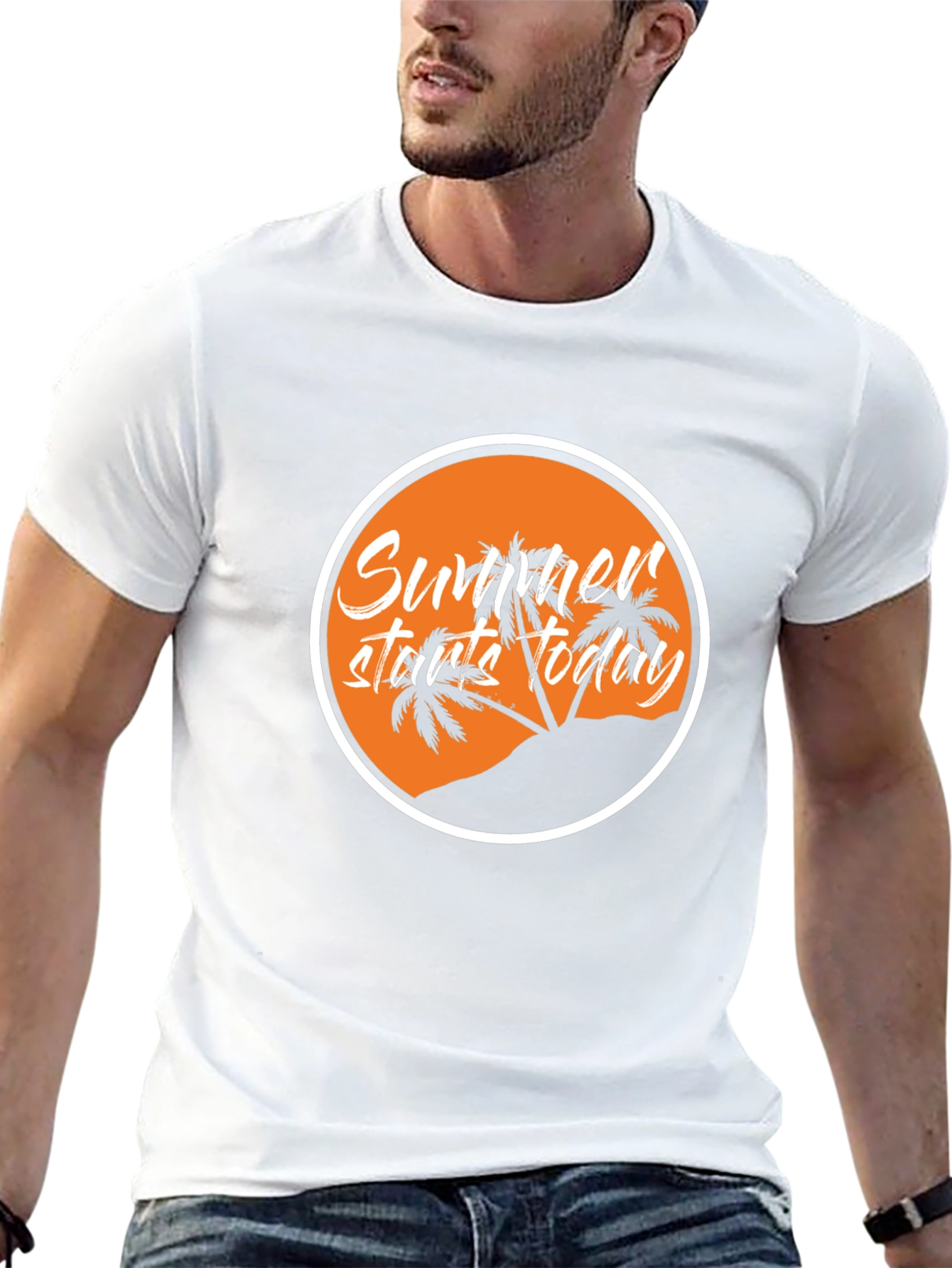 Summer Starts Today Graphic Black T-Shirt