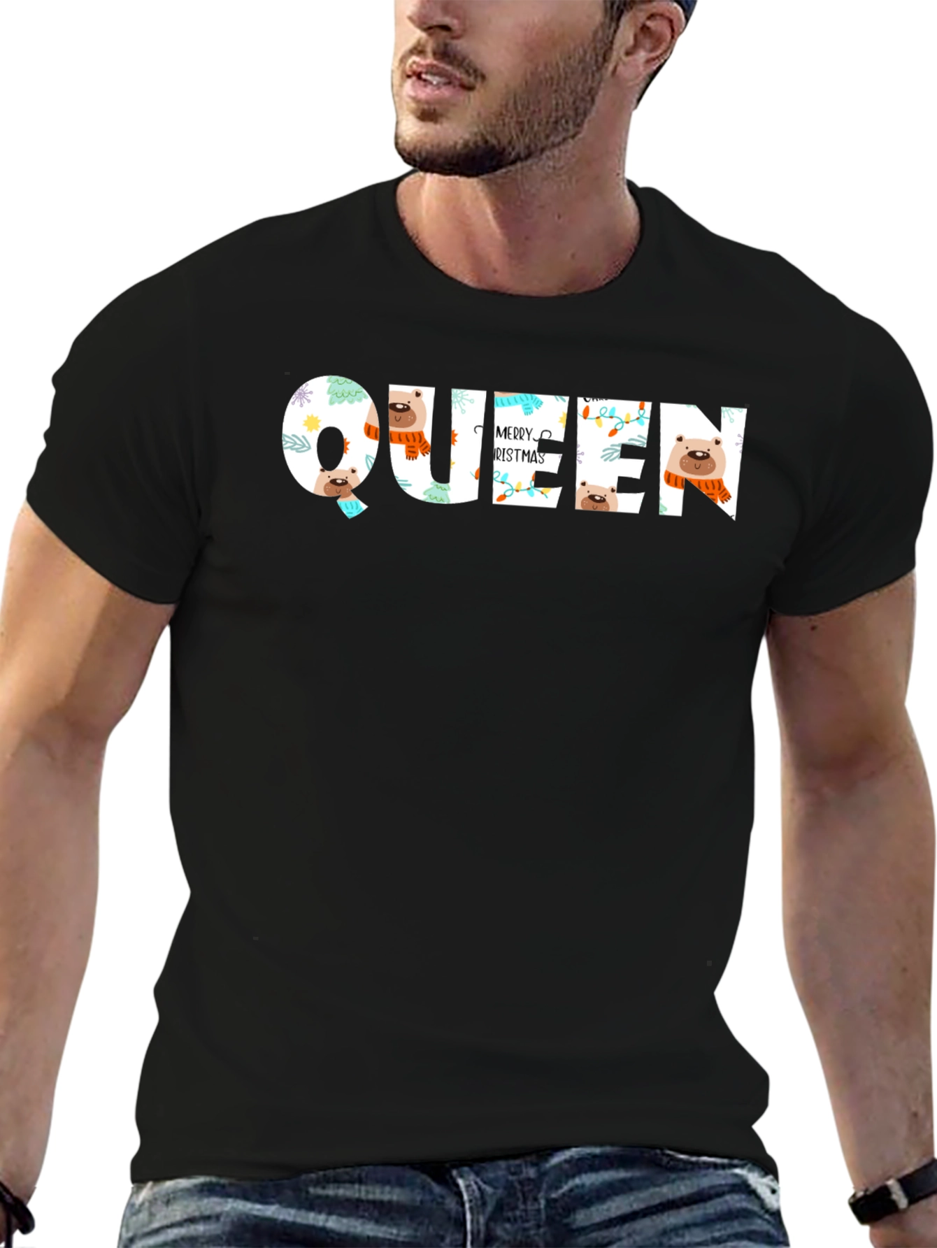 Queen Merry Christmas Graphic T-Shirt