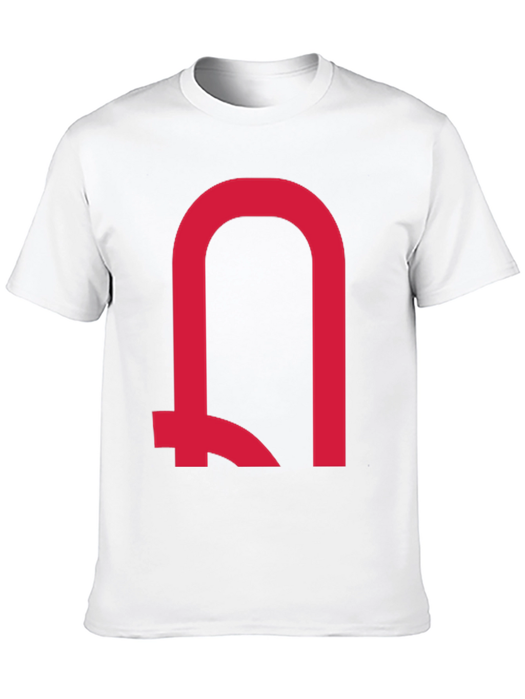 Modern Red Symbol Black T-Shirt