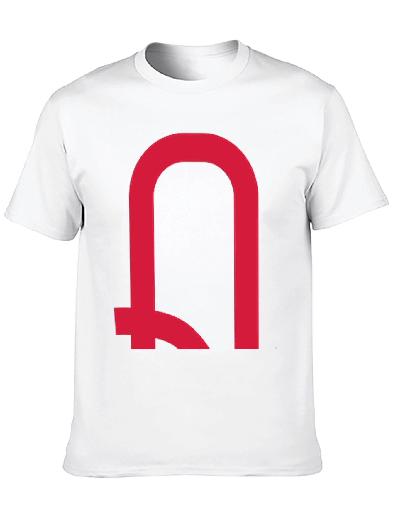 Modern Red Symbol Black T-Shirt