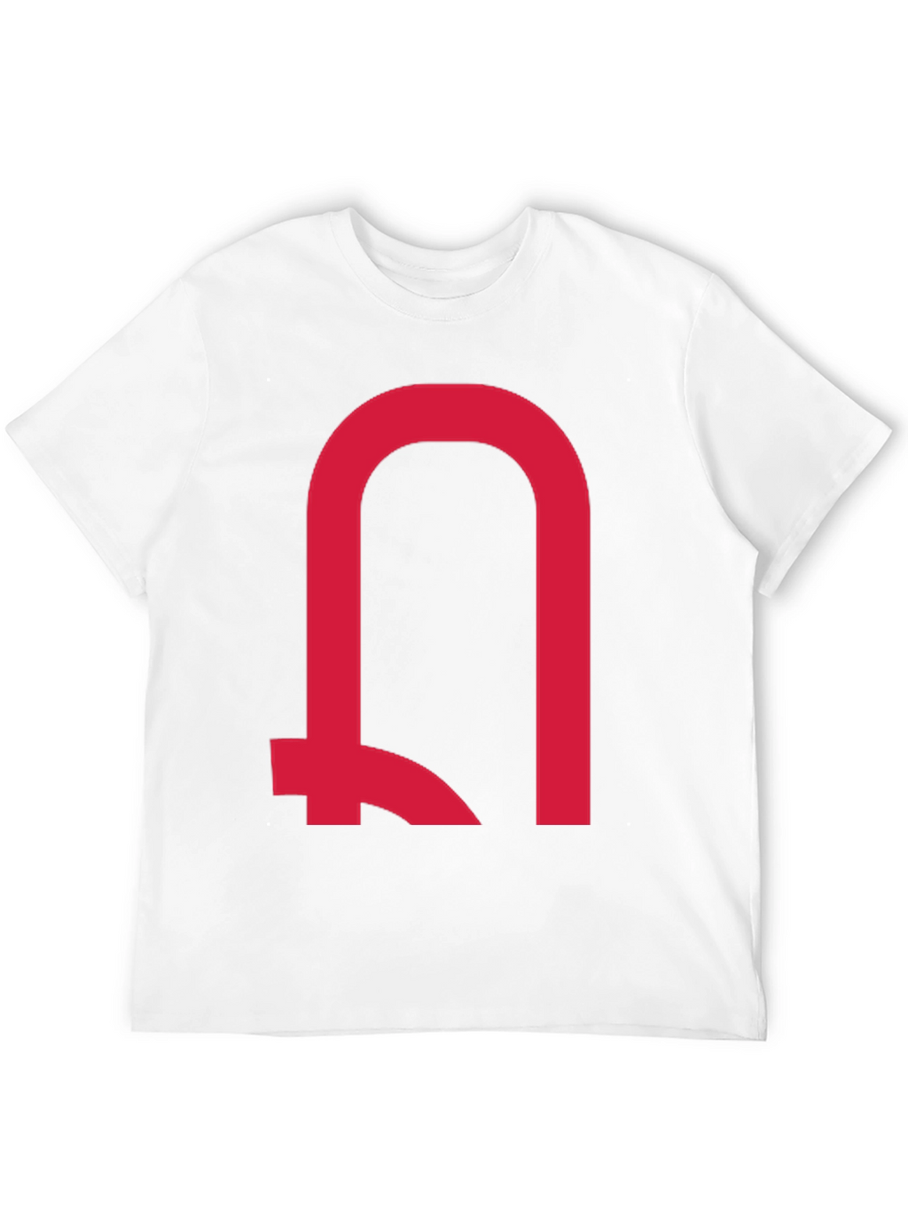 Modern Red Symbol Black T-Shirt
