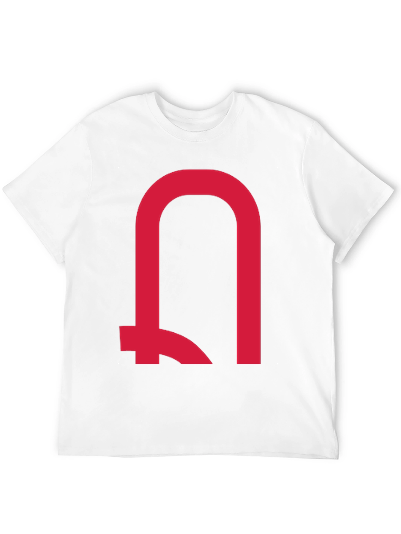 Modern Red Symbol Black T-Shirt