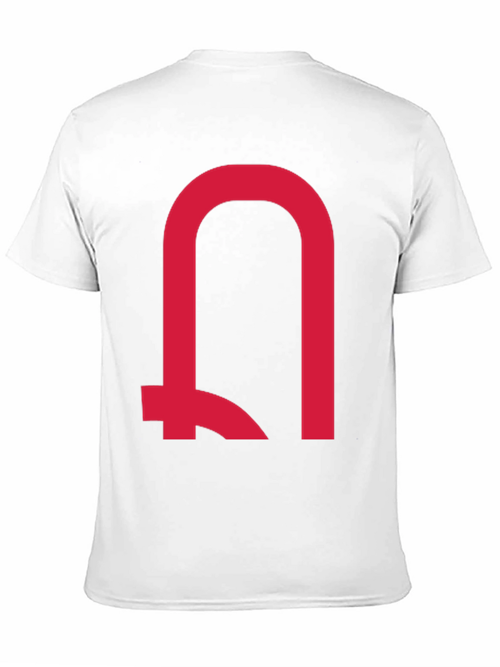 Modern Red Symbol Black T-Shirt