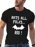 Bats All Folks Graphic Tee - Spooky Halloween Shirt