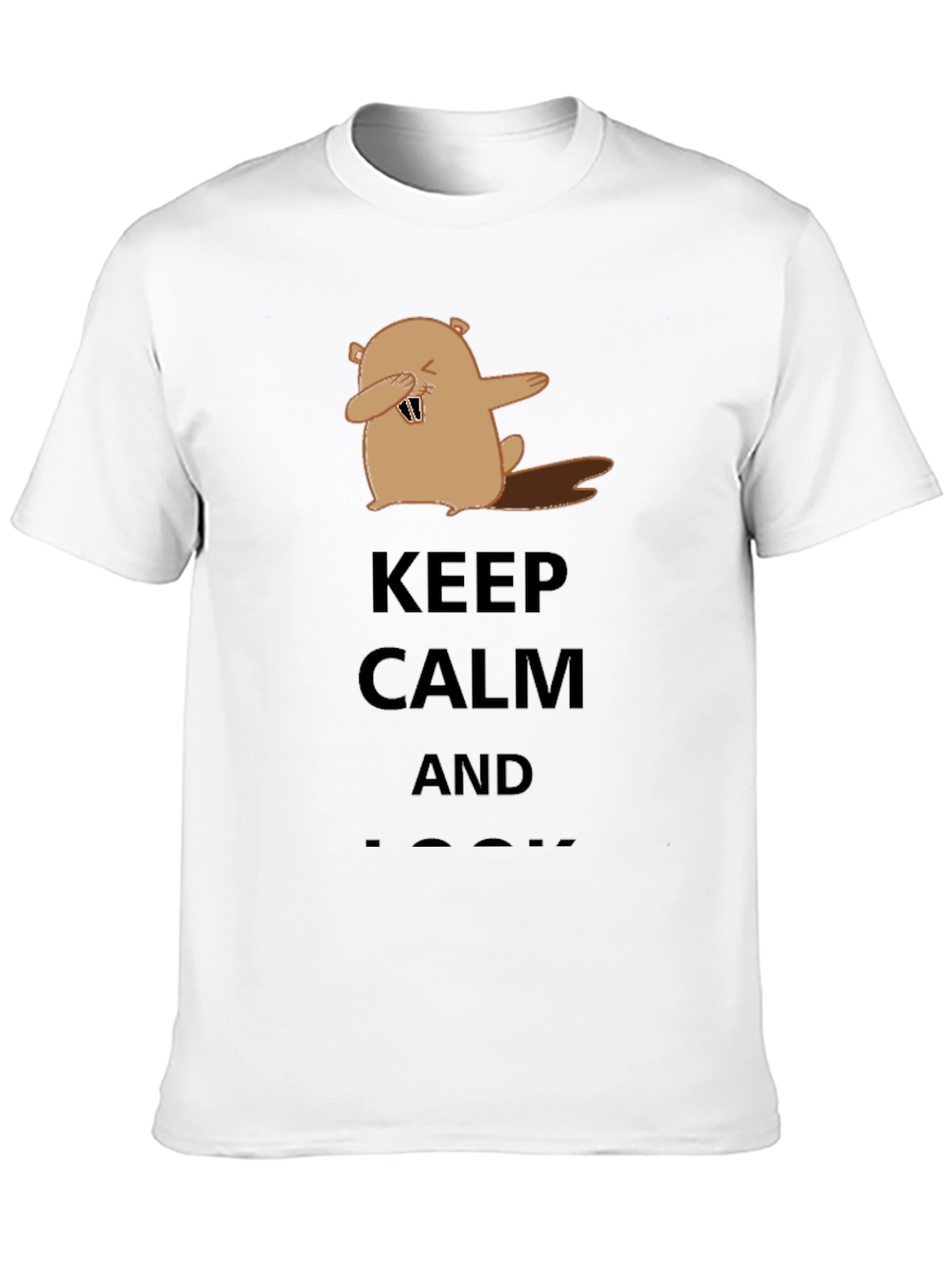 Keep Calm Beaver Dabbing T-Shirt - Black