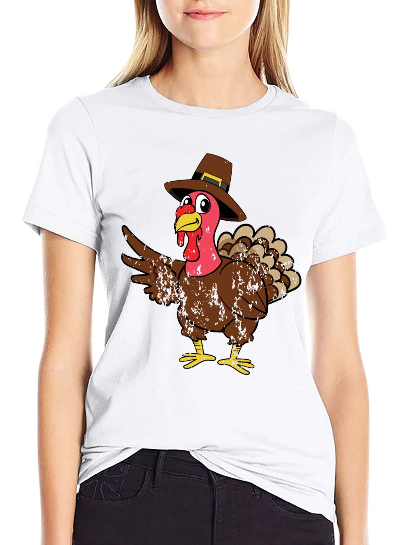 Thanksgiving Turkey Pilgrim Hat T-Shirt