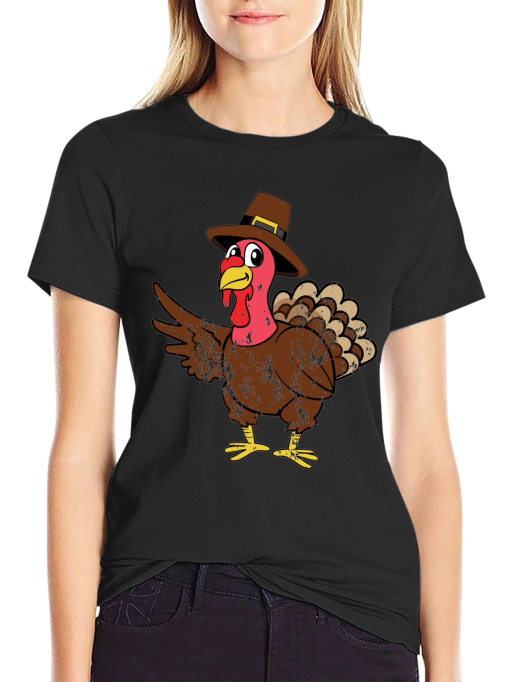 Thanksgiving Turkey Pilgrim Hat T-Shirt