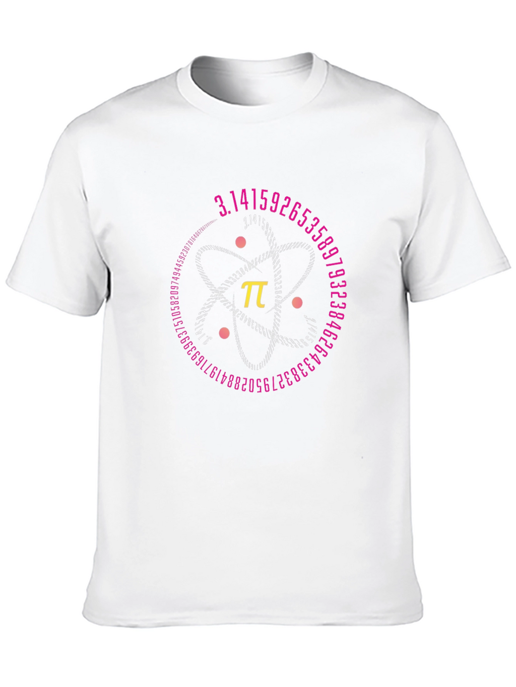 Pi Atom Black T-Shirt - Math & Science Tee