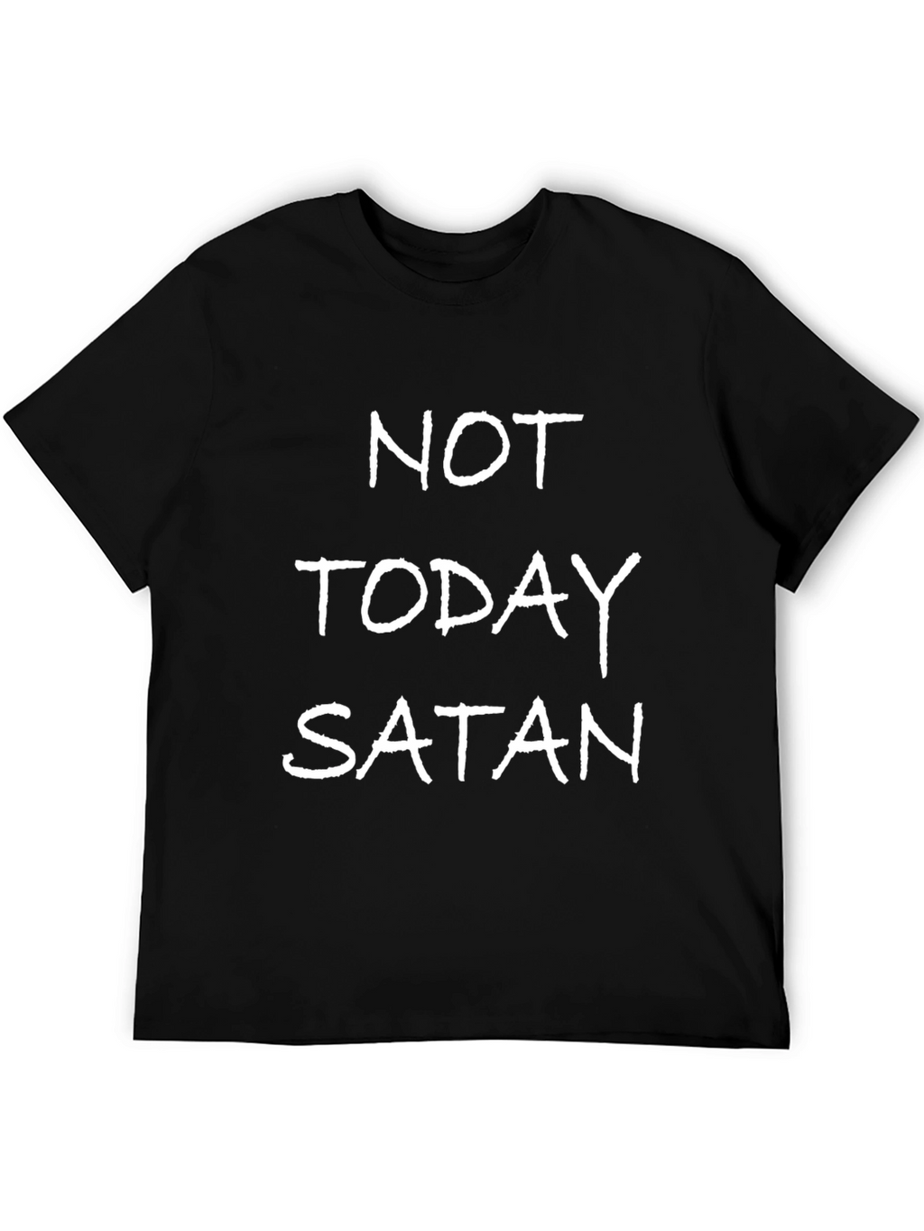 Not Today Satan Graphic Tee - Mens Black T-Shirt