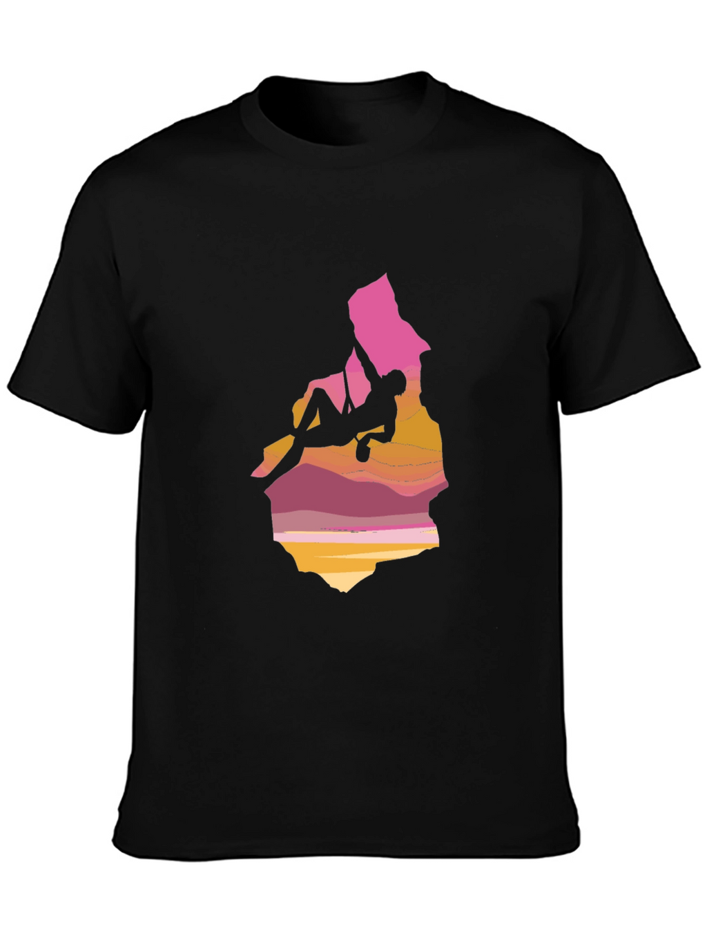 Climber Graphic Tee - Sunset Mountain Design