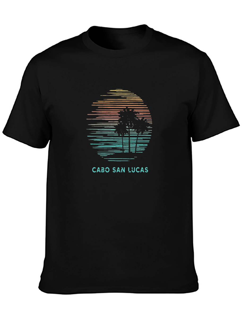 Cabo San Lucas T-Shirt Sunset Palm Tree Design