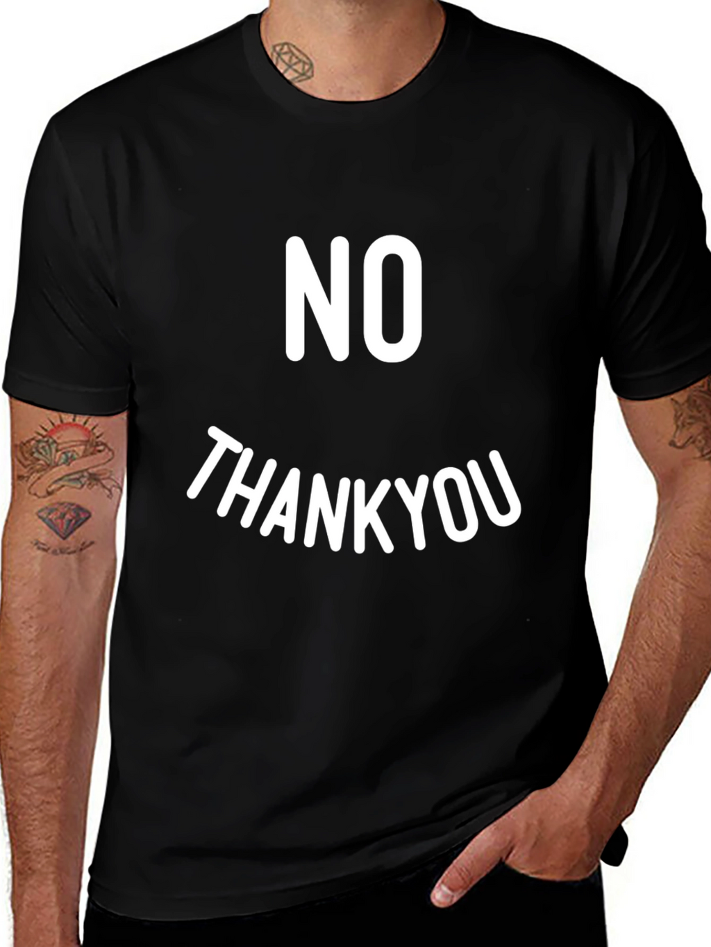No Thank You Funny Sarcastic Graphic T-Shirt
