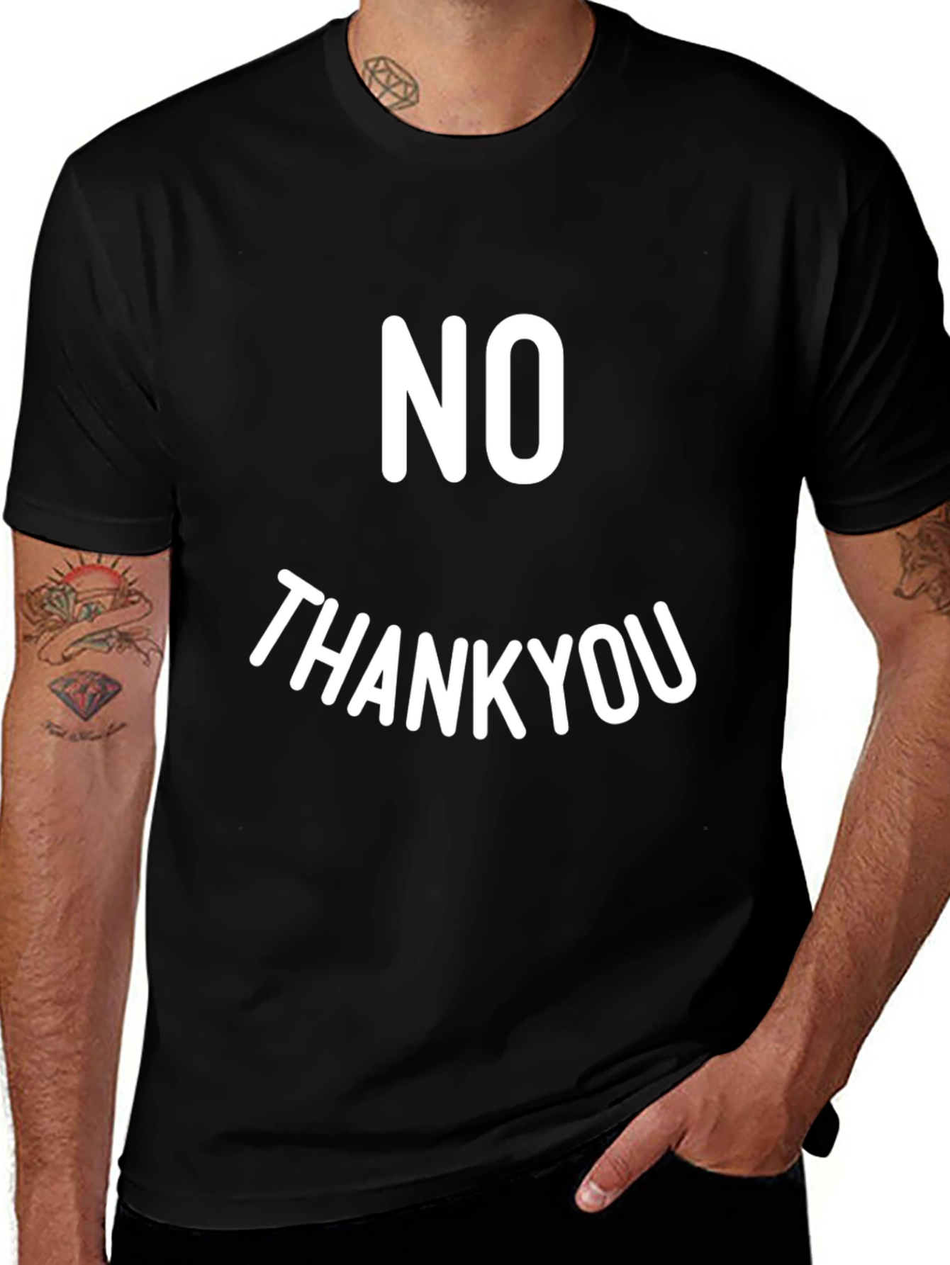 No Thank You Funny Sarcastic Graphic T-Shirt