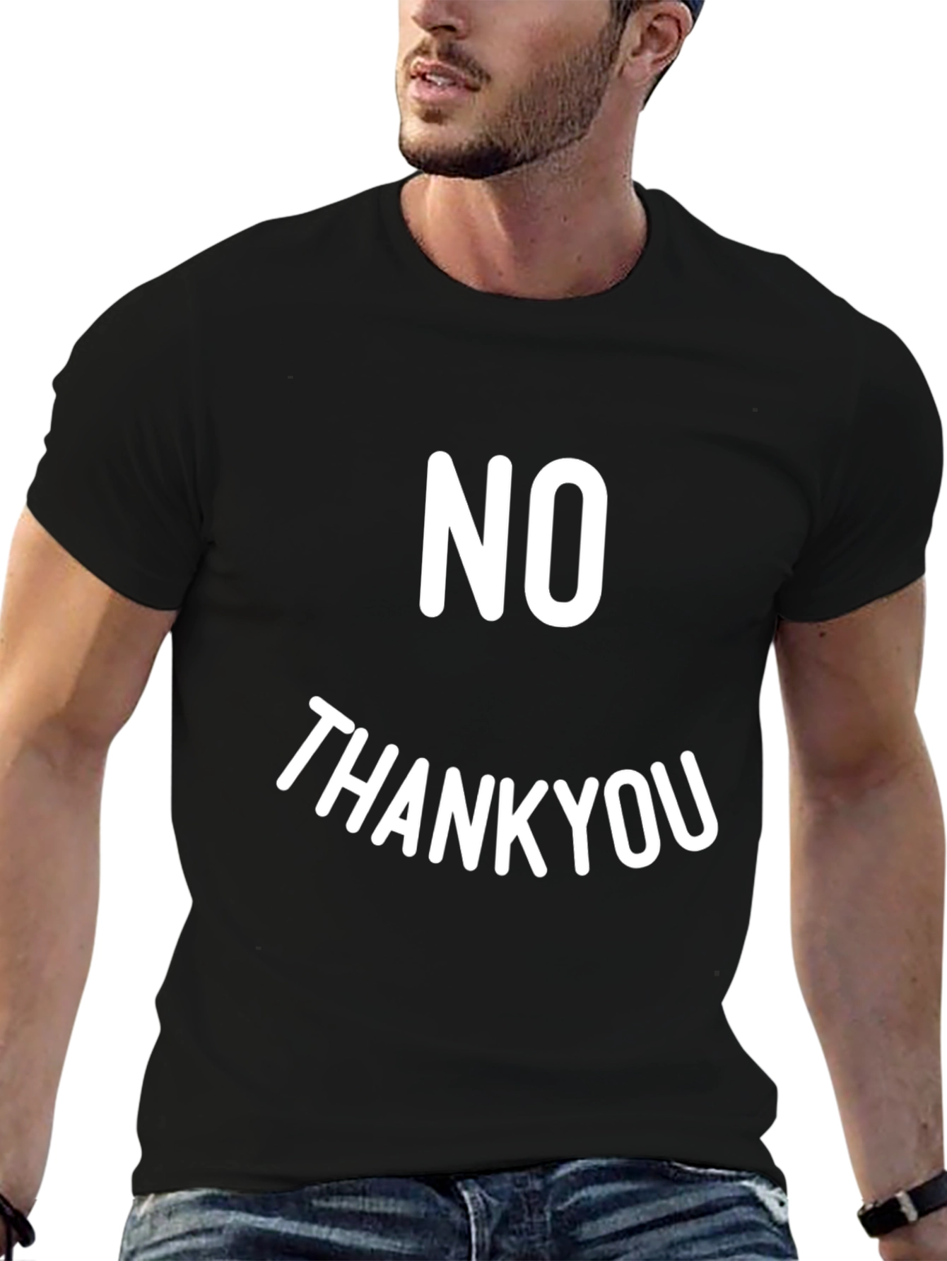 No Thank You Funny Sarcastic Graphic T-Shirt