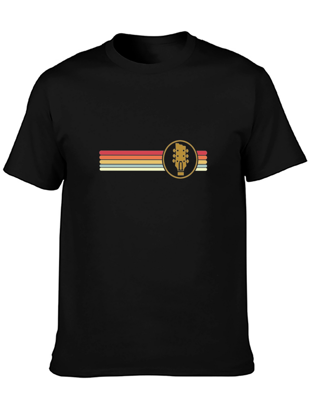Retro Guitar Headstock Graphic T-Shirt