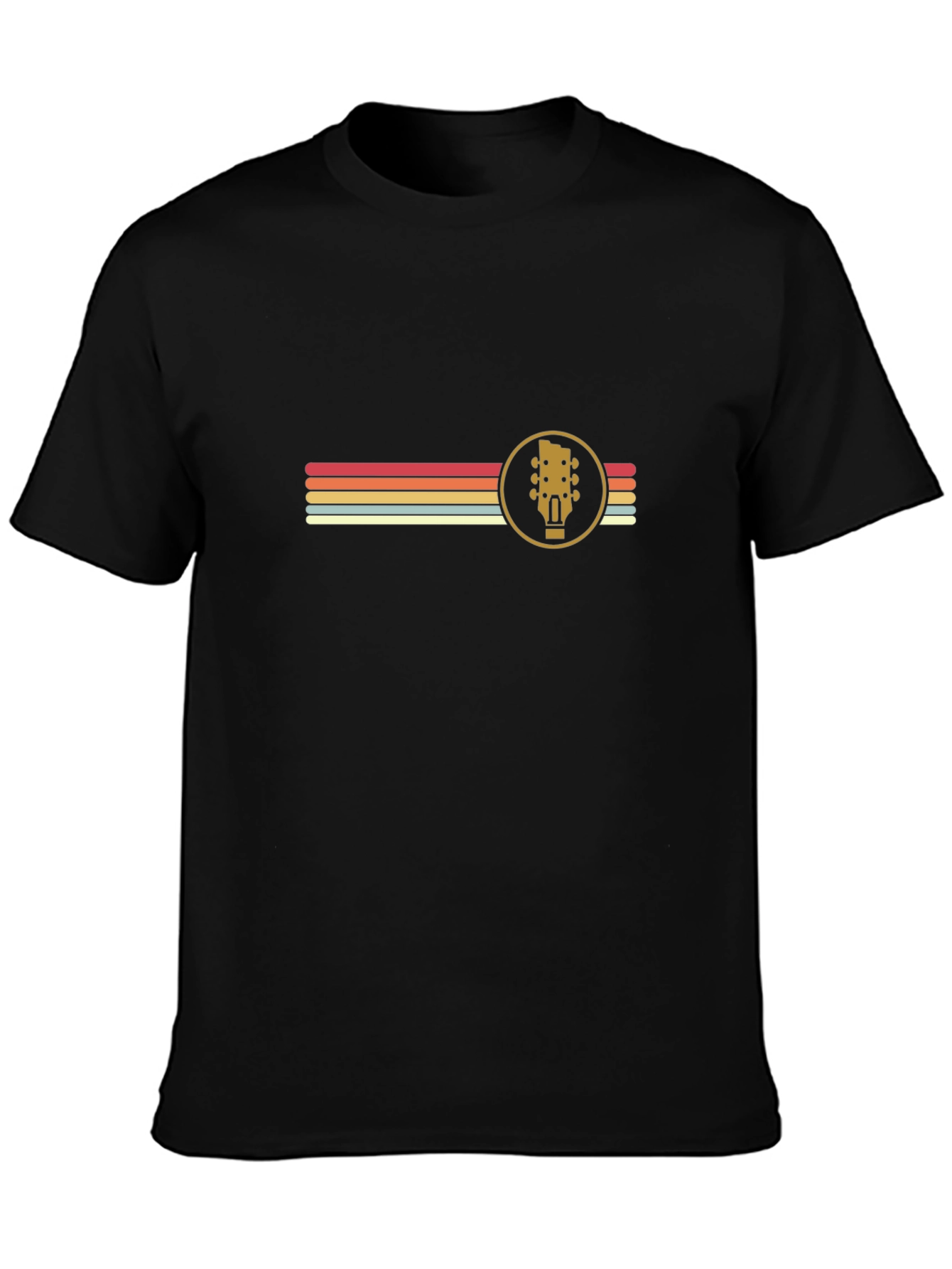 Retro Guitar Headstock Graphic T-Shirt