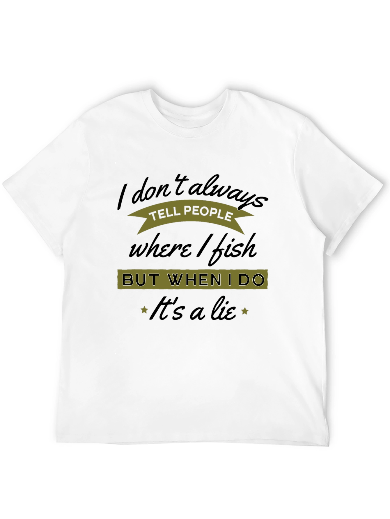 Funny Fishing T-Shirt - I Dont Always Tell People Where I Fish