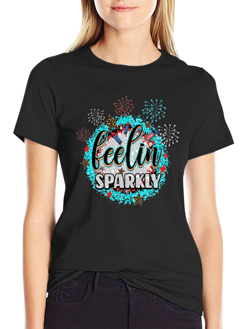 Feelin Sparkly Patriotic Graphic Tee
