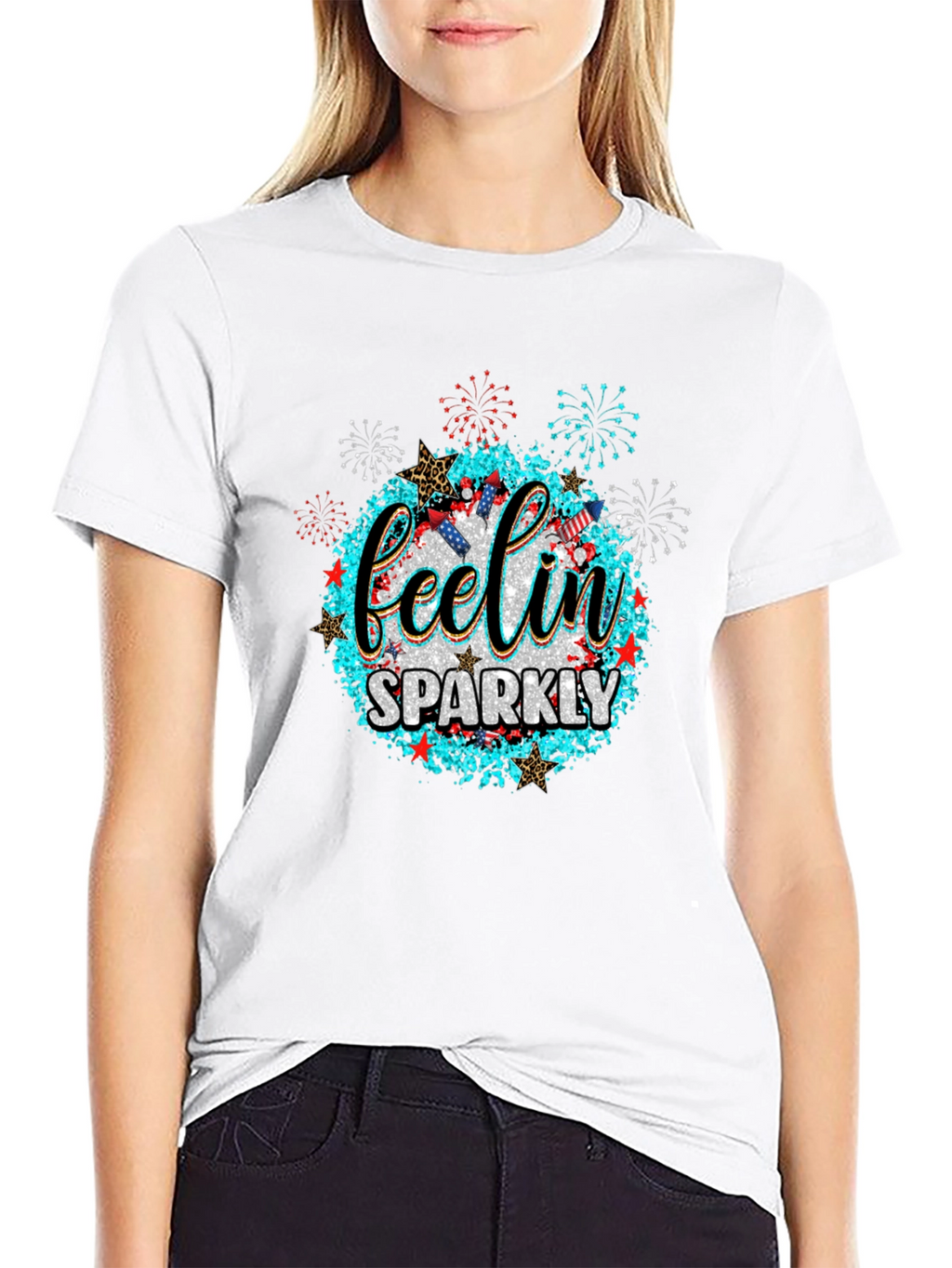 Feelin Sparkly Patriotic Graphic Tee