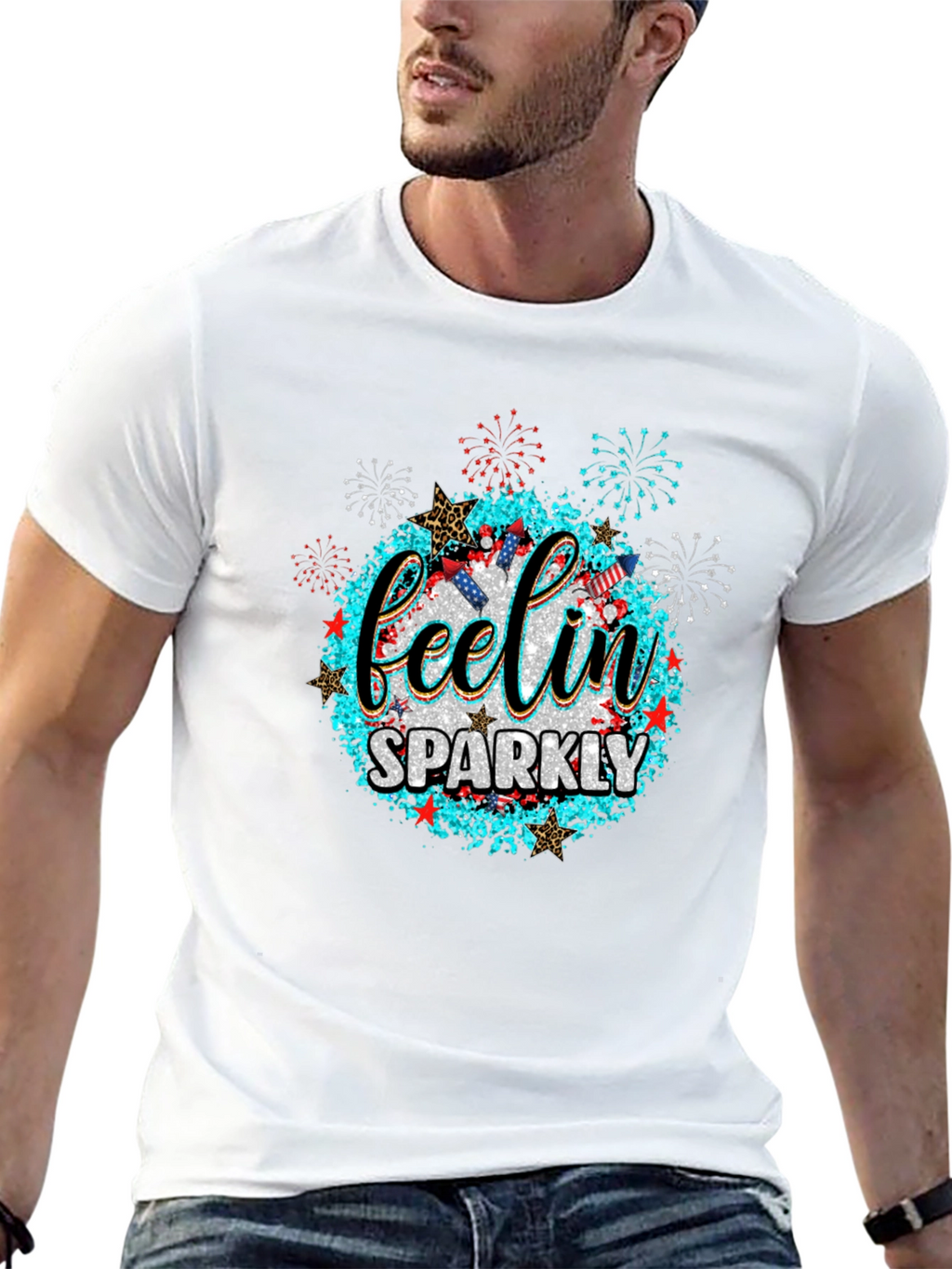 Feelin Sparkly Patriotic Graphic Tee