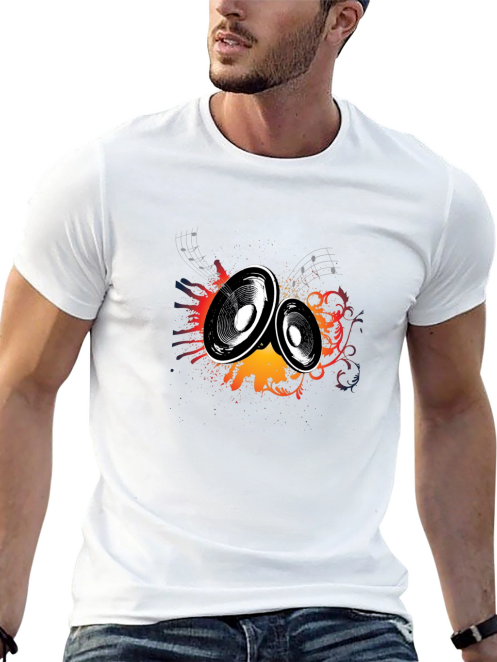 Speaker Graphic Black T-Shirt
