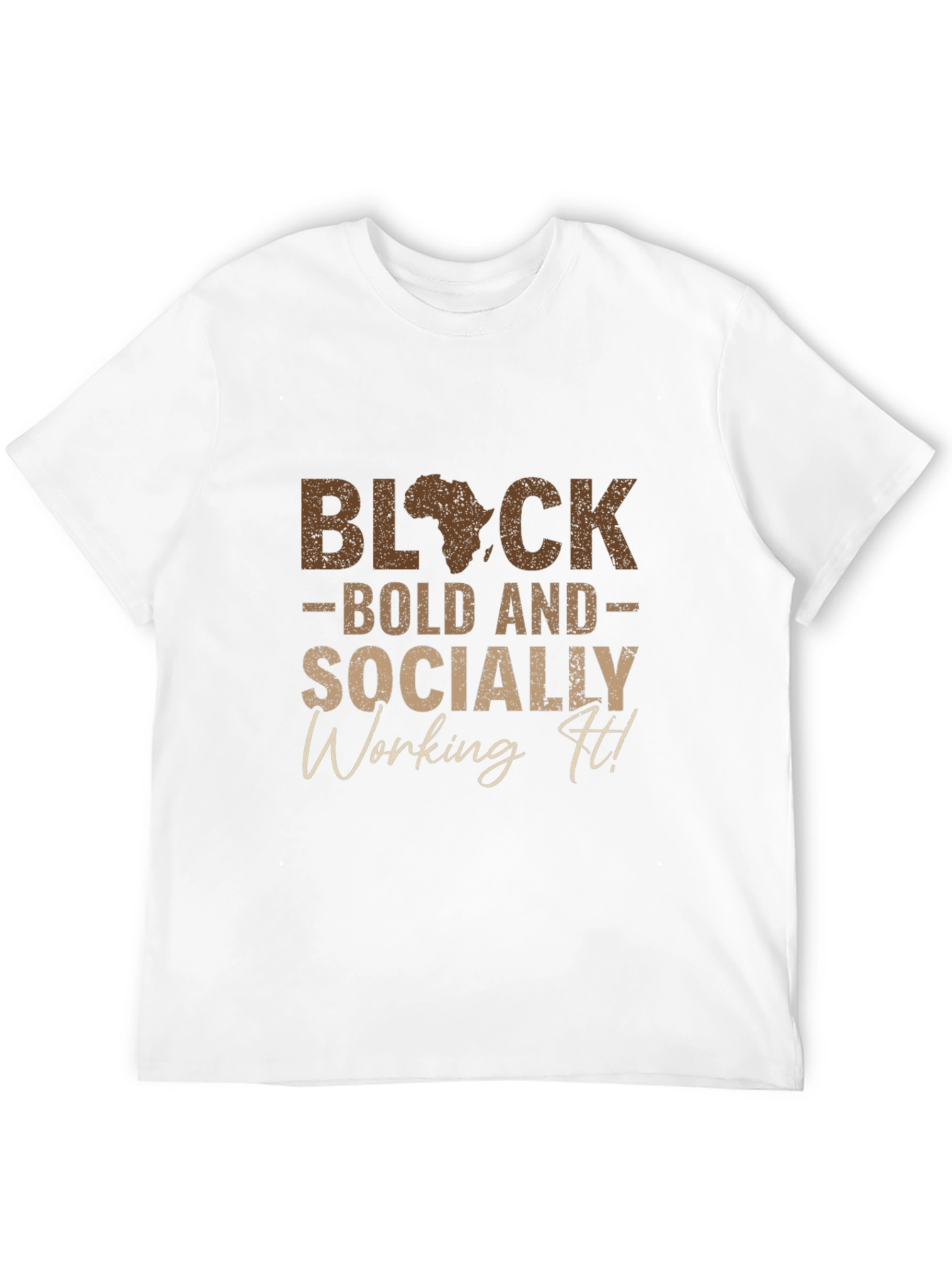 Black Bold Socially Working It T-Shirt