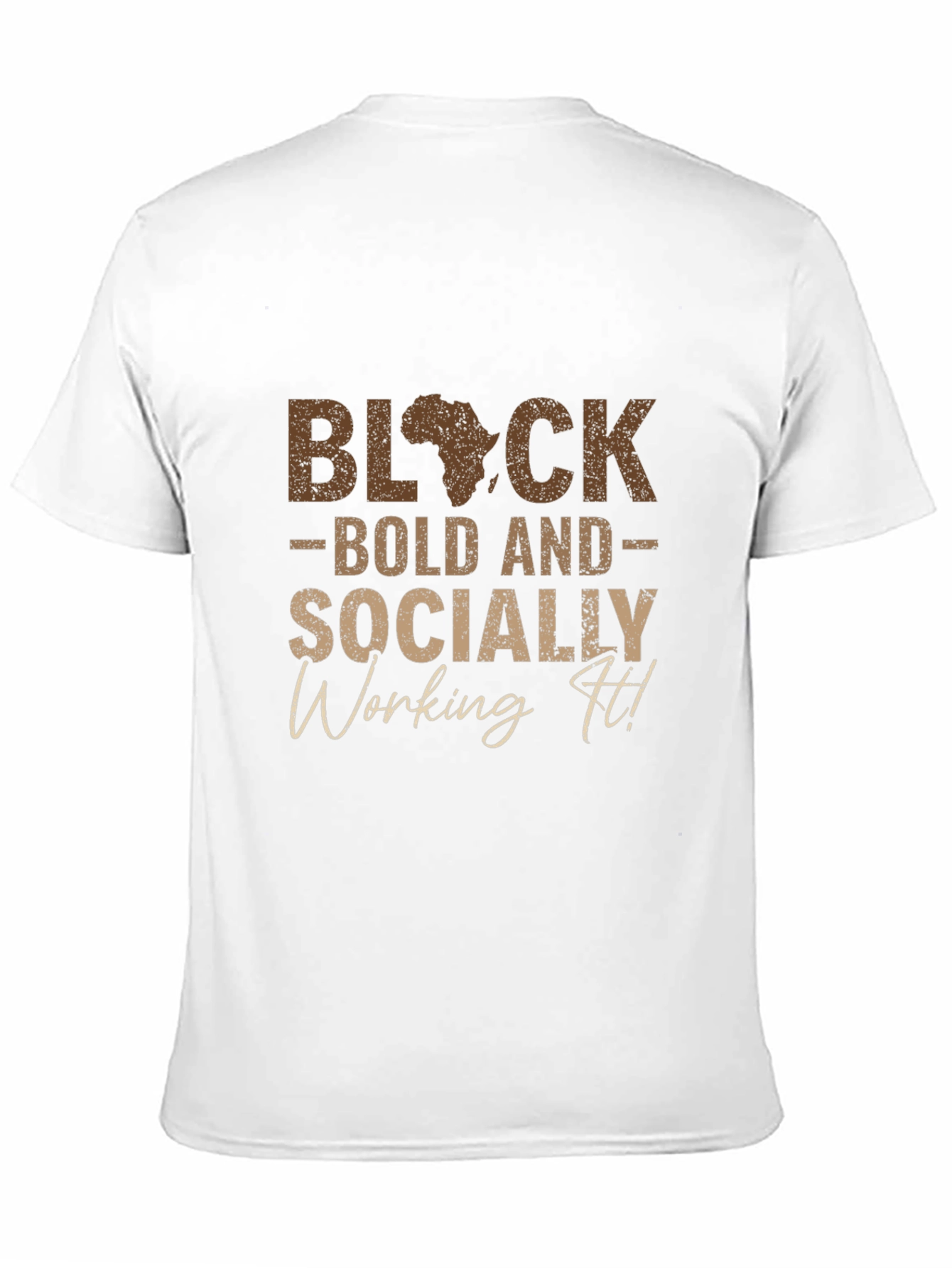Black Bold Socially Working It T-Shirt