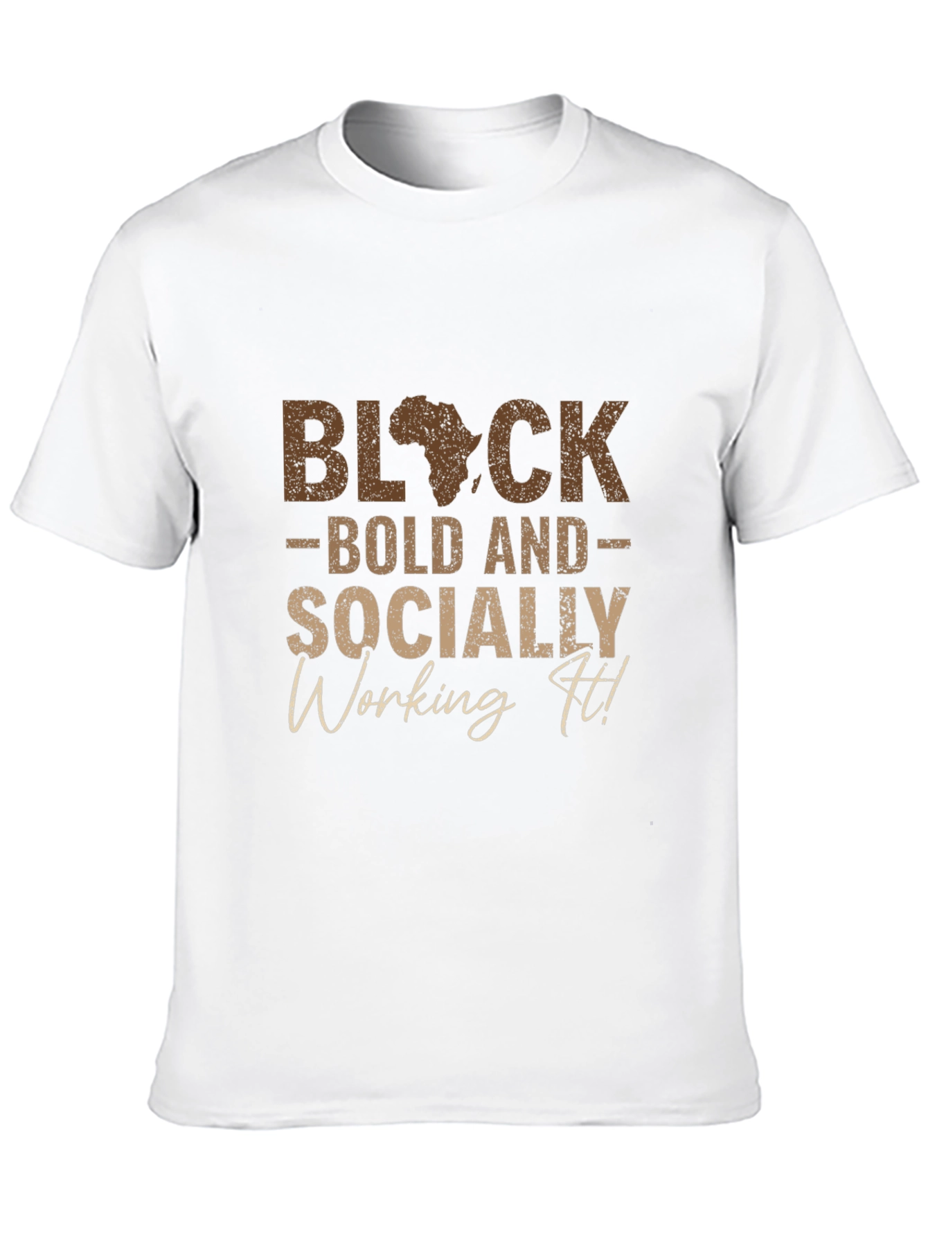 Black Bold Socially Working It T-Shirt