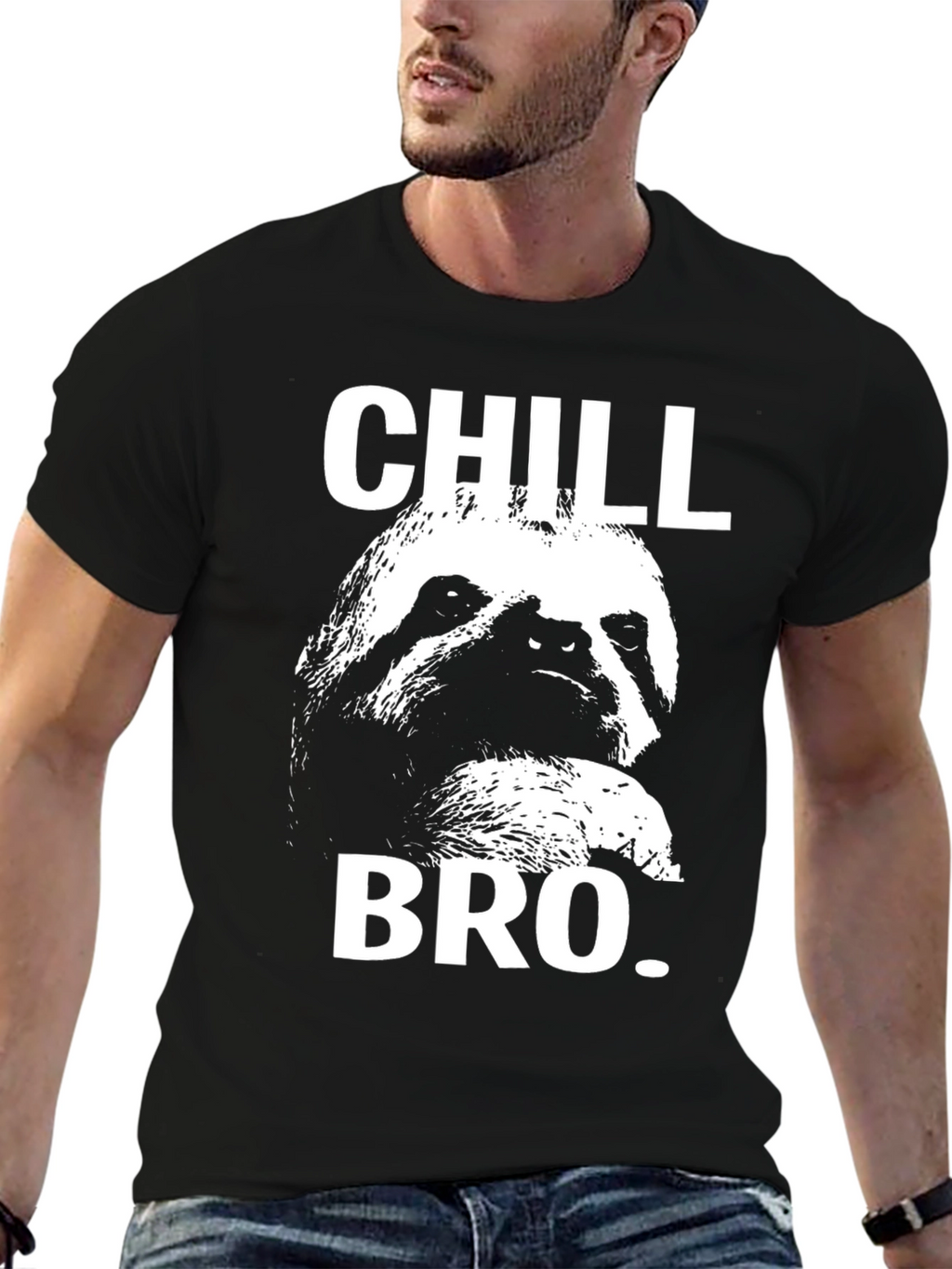 Chill Bro Sloth Graphic T-Shirt