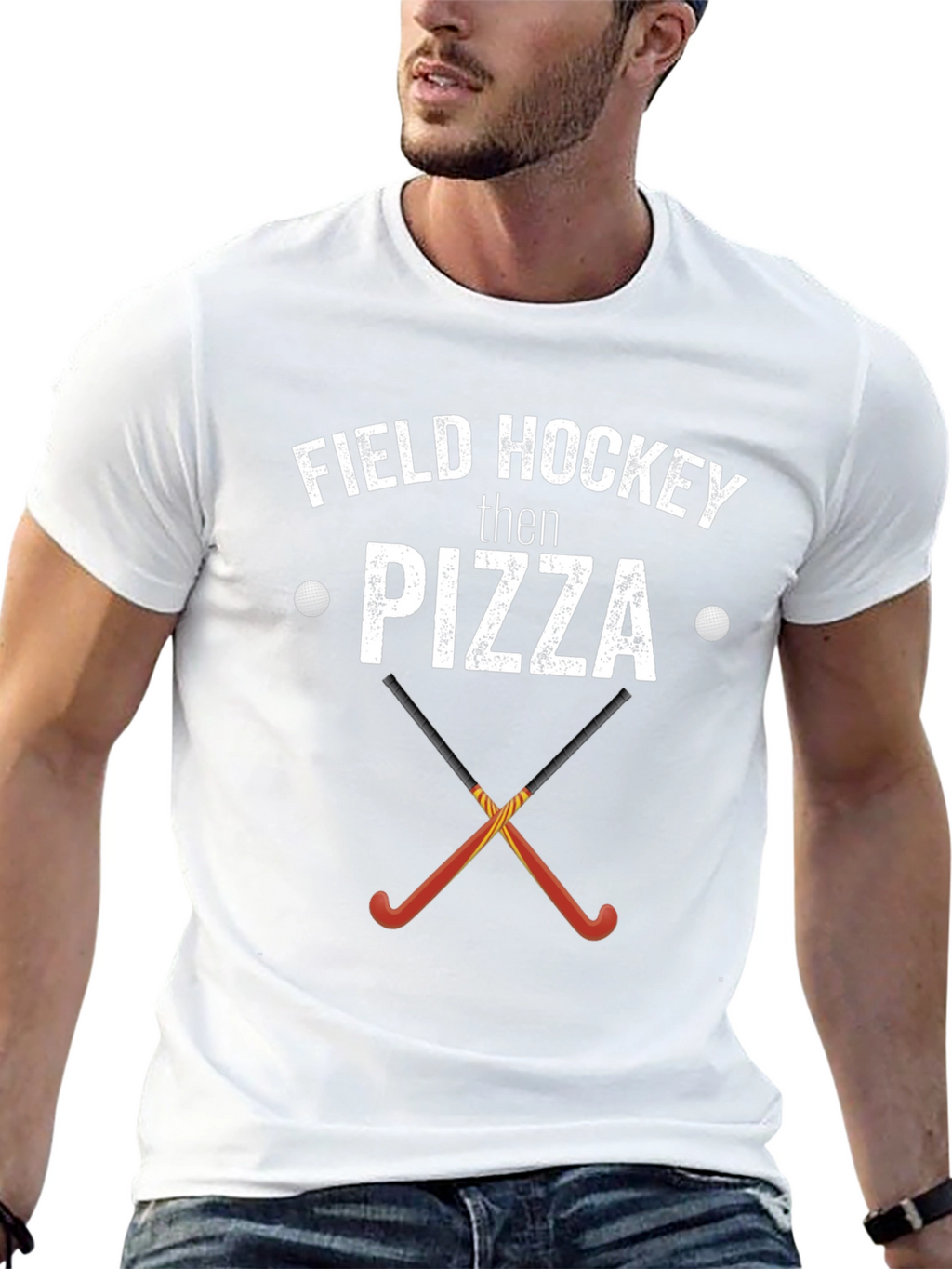 Field Hockey Then Pizza T-Shirt