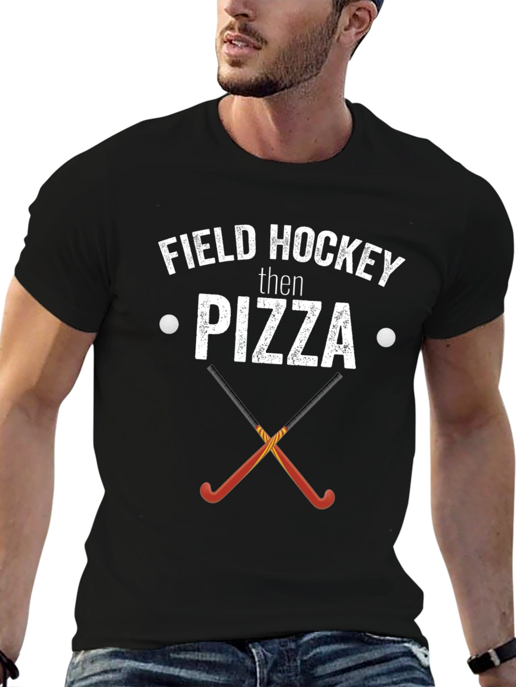 Field Hockey Then Pizza T-Shirt
