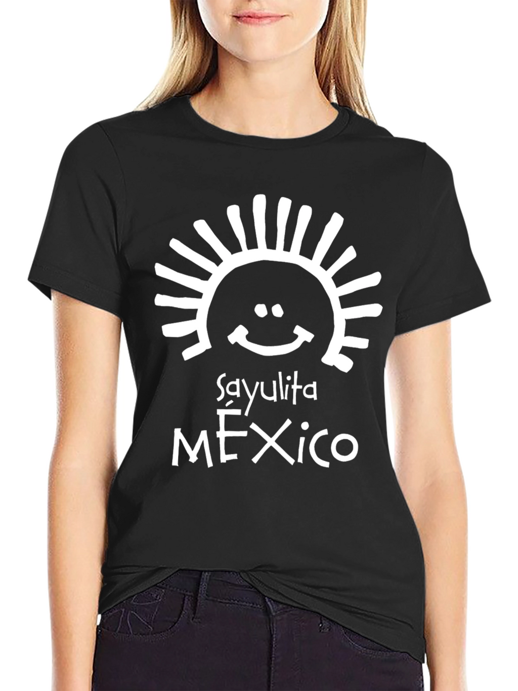 Sayulita Mexico Graphic T-Shirt - Casual Black Tee