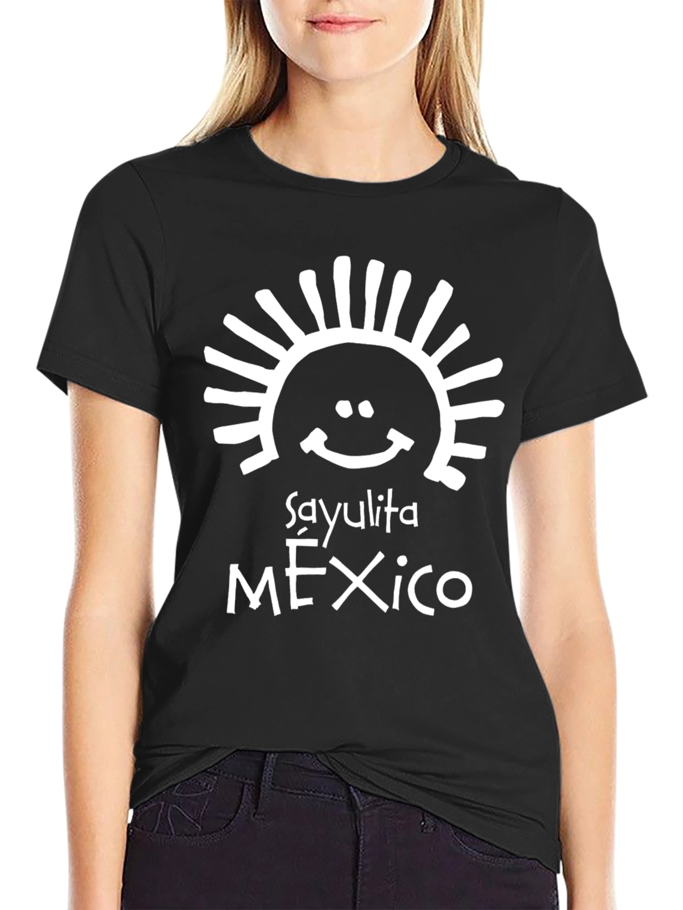Sayulita Mexico Graphic T-Shirt - Casual Black Tee
