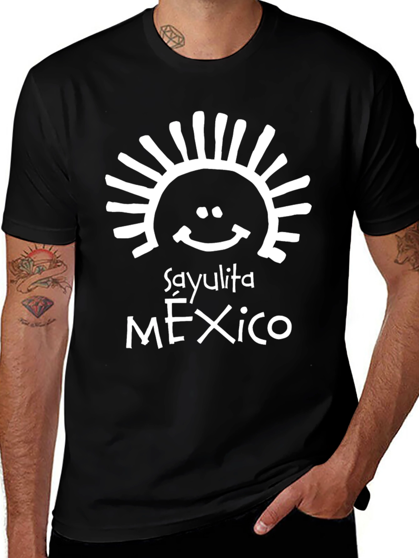 Sayulita Mexico Graphic T-Shirt - Casual Black Tee