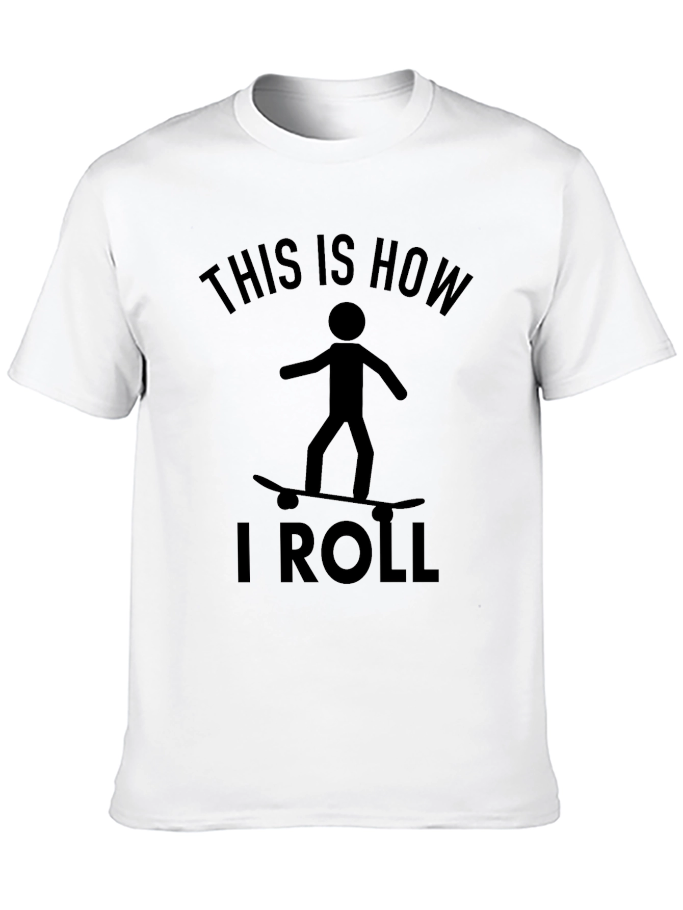 Skateboarding Stick Figure T-Shirt: This Is How I Roll