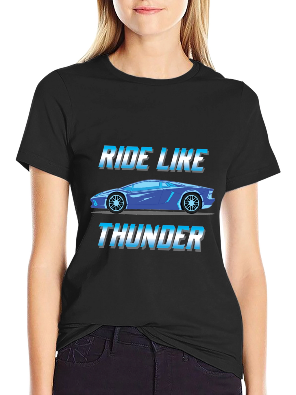 Ride Like Thunder Graphic Tee - Black