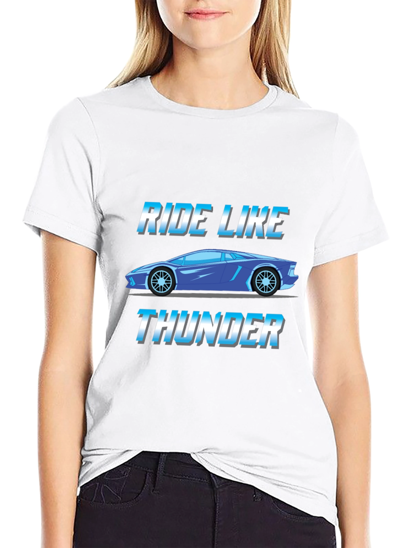 Ride Like Thunder Graphic Tee - Black