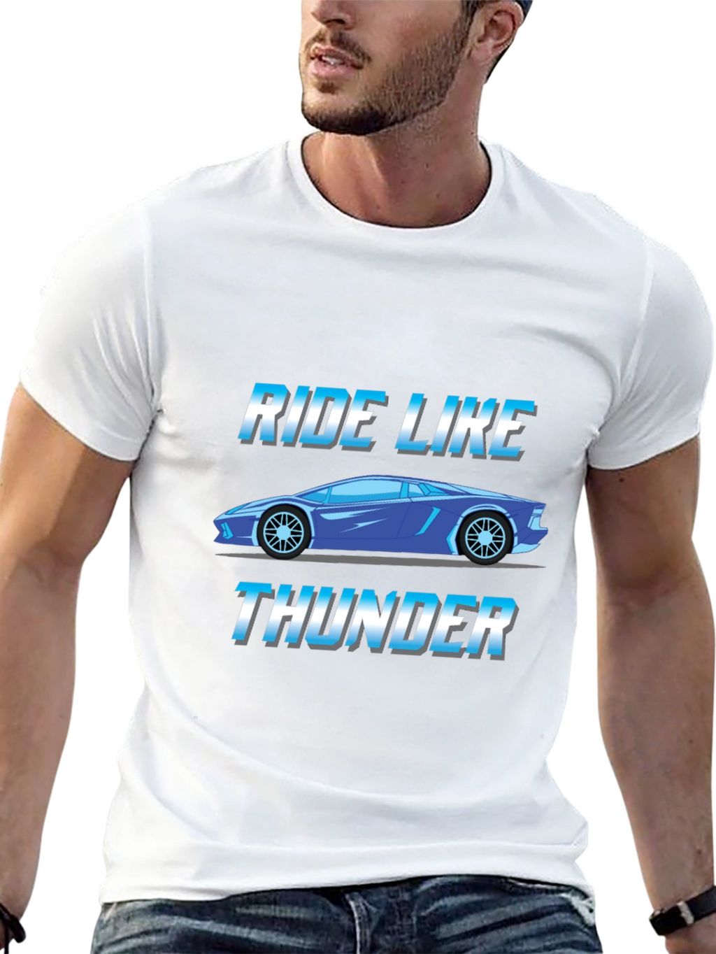 Ride Like Thunder Graphic Tee - Black