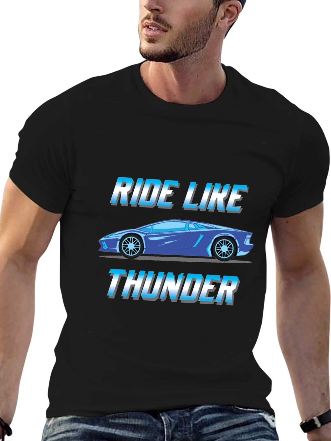 Ride Like Thunder Graphic Tee - Black