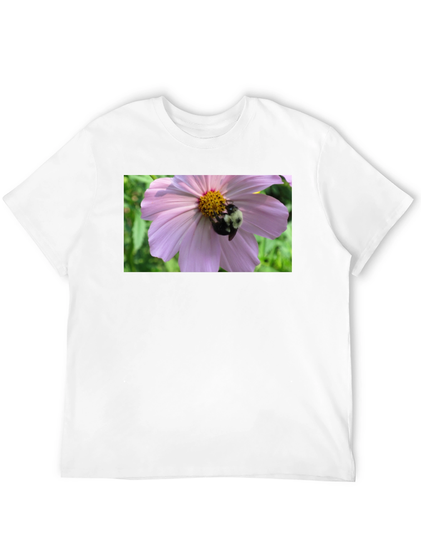 Bumble Bee on Flower Graphic Tee - Black