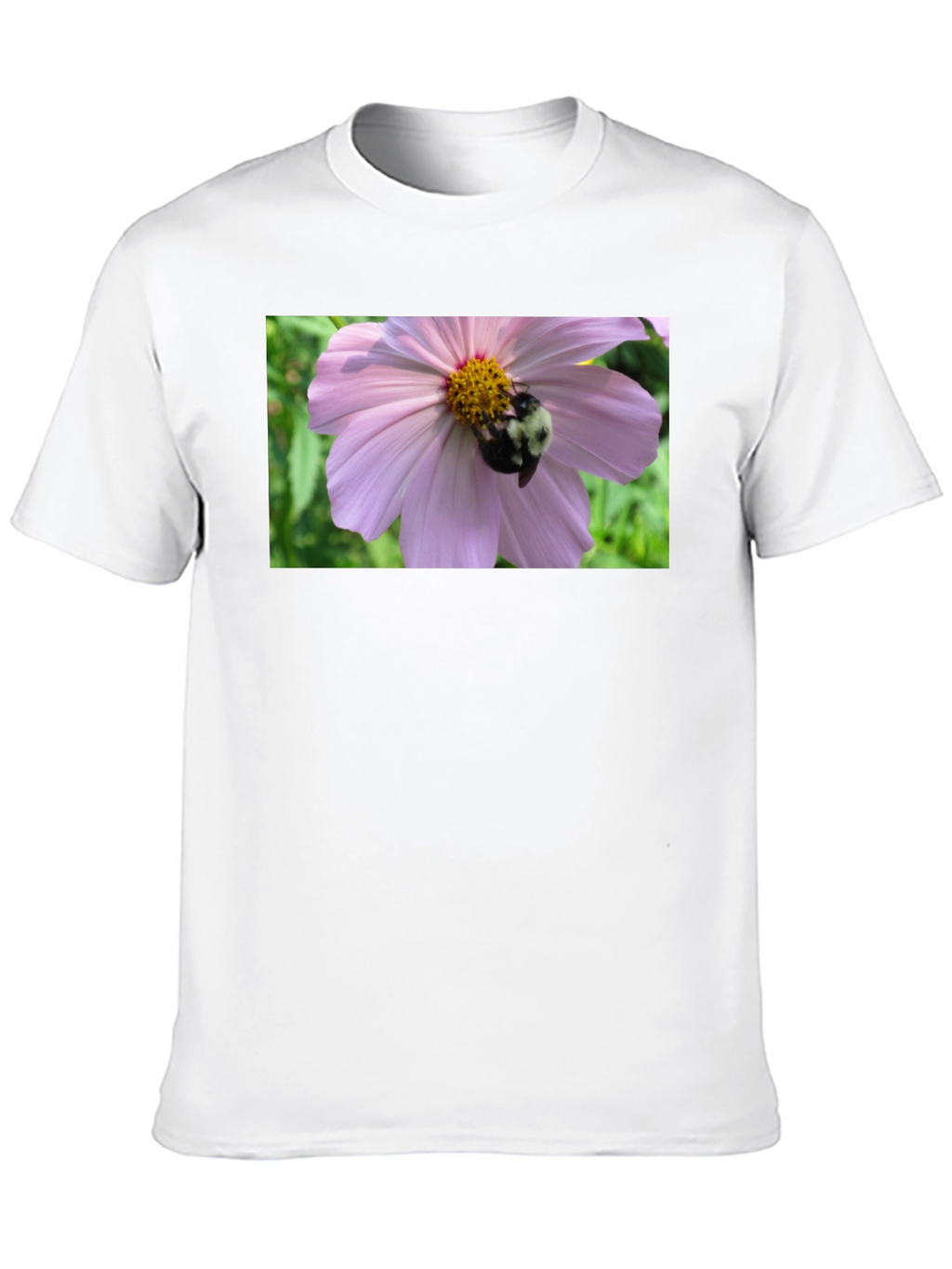 Bumble Bee on Flower Graphic Tee - Black