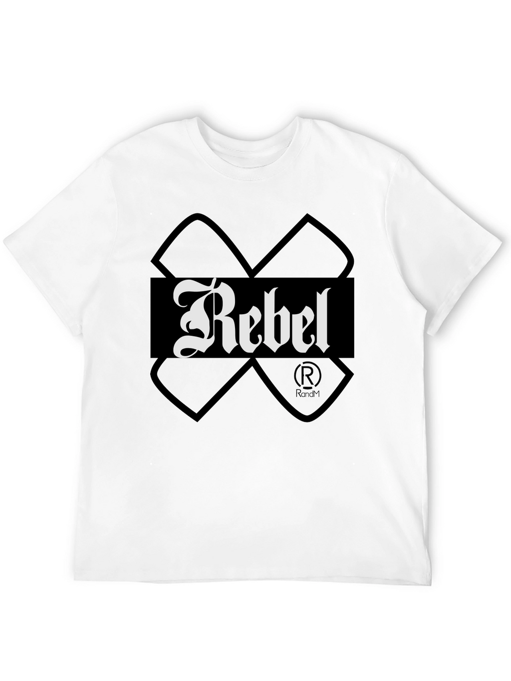 Rebel Graphic Print Mens T-Shirt - Black