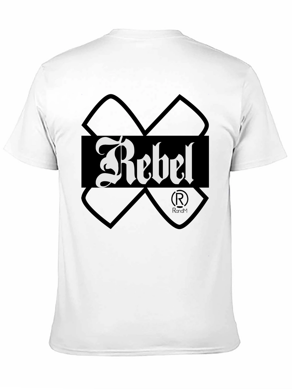 Rebel Graphic Print Mens T-Shirt - Black