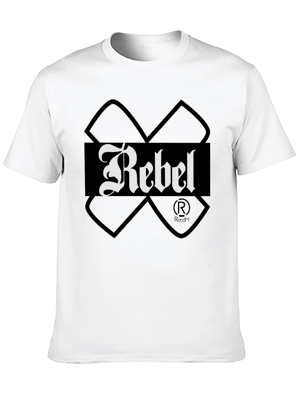 Rebel Graphic Print Mens T-Shirt - Black