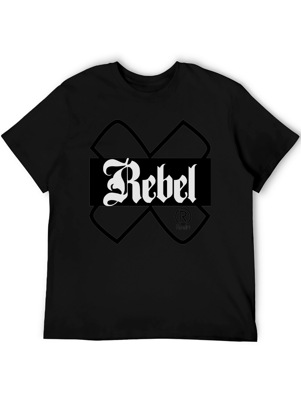 Rebel Graphic Print Mens T-Shirt - Black