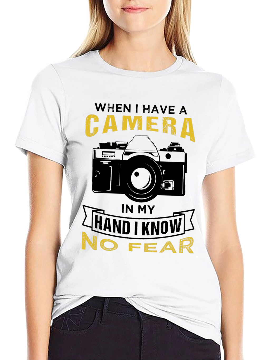 Camera Lover T-Shirt - No Fear Photographer Tee