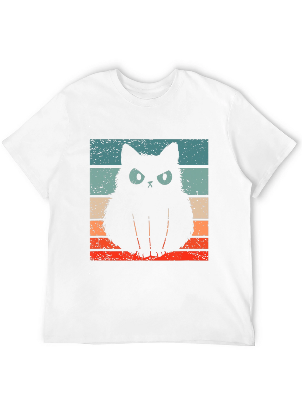 Retro Grumpy Cat Graphic Tee - Mens Black T-Shirt
