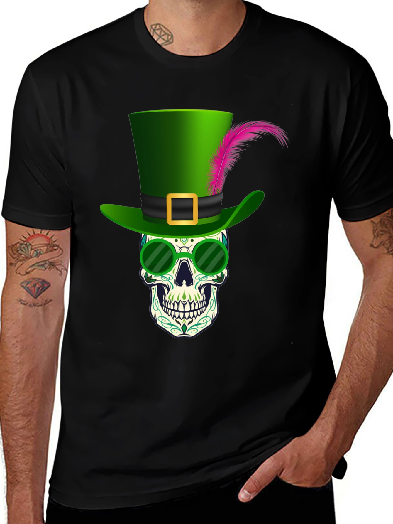St. Patricks Day Skull Graphic Tee